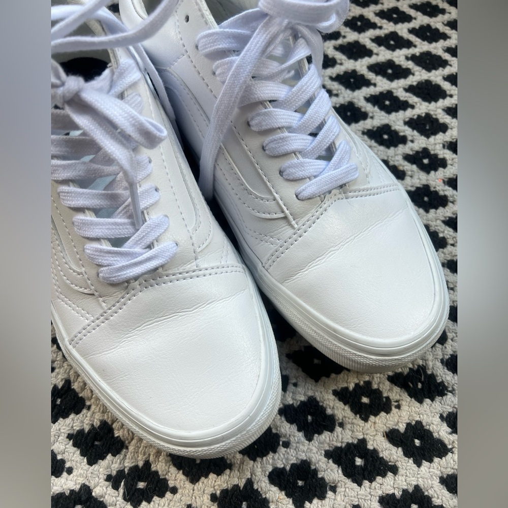 Vans Old Skool Shoe True White Size 8.5 women - Picture 8 of 12